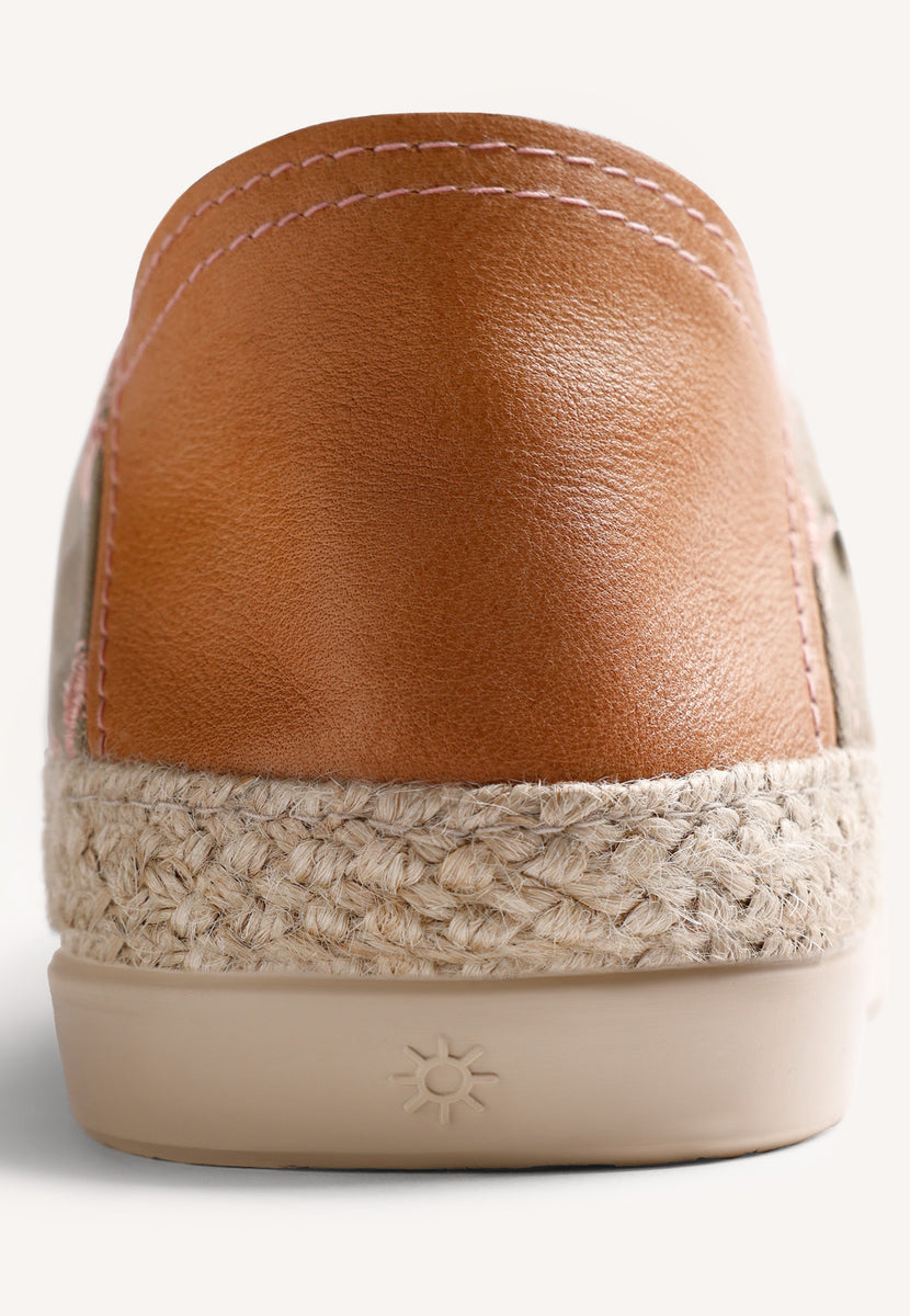 KHAKI ESPADRILLES FISH PATTERN