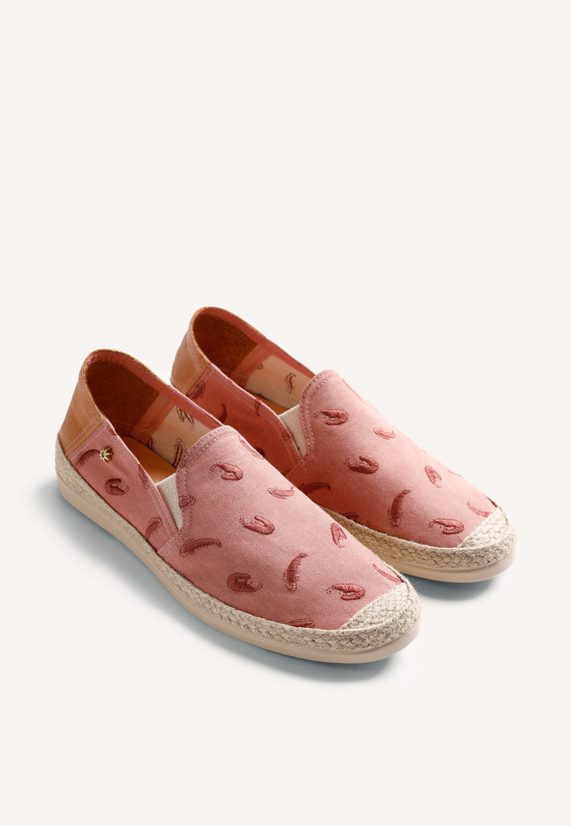 TERRACOTA ESPADRILLES FISH PATTERN