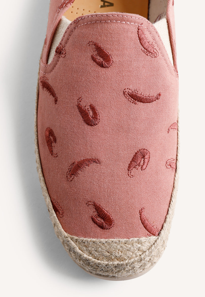 TERRACOTA ESPADRILLES FISH PATTERN