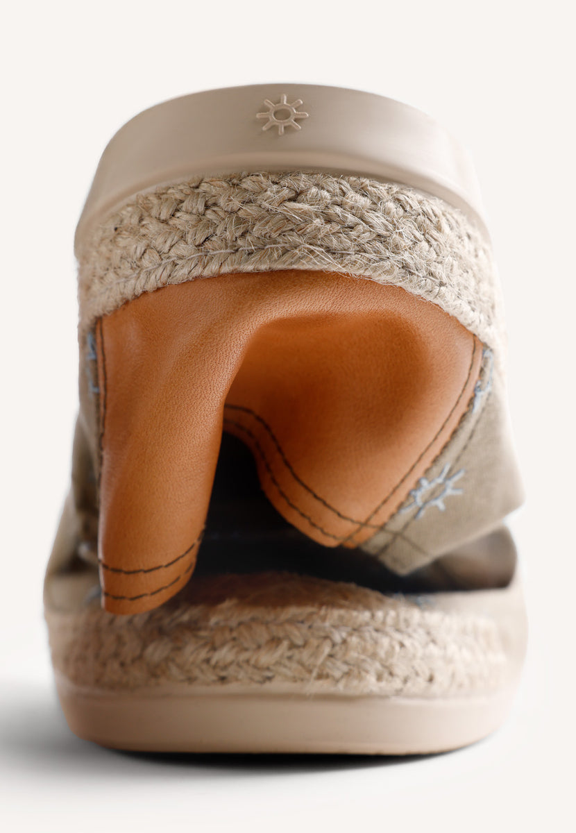 KHAKI ESPADRILLES SUN PATTERN