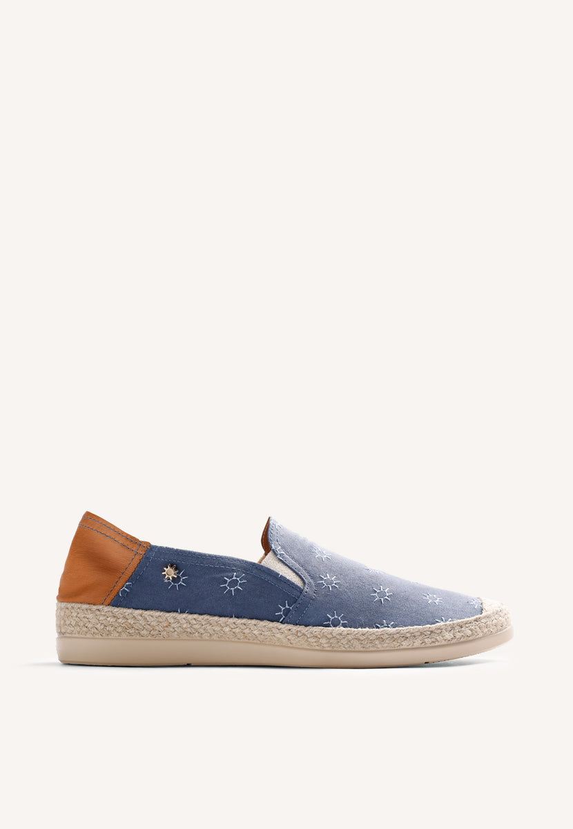 BLUE ESPADRILLES SUN PATTERN