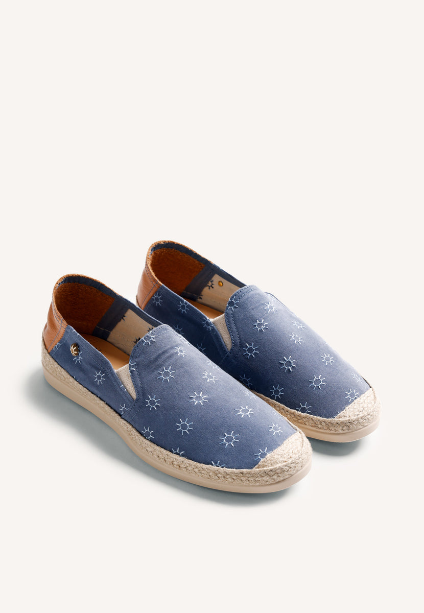 BLUE ESPADRILLES SUN PATTERN