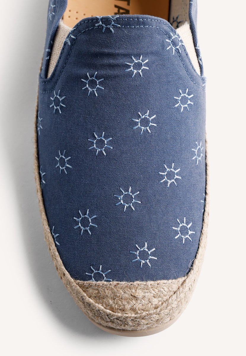 BLUE ESPADRILLES SUN PATTERN
