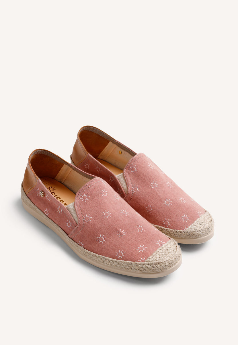 TERRACOTA ESPADRILLES SUN PATTERN