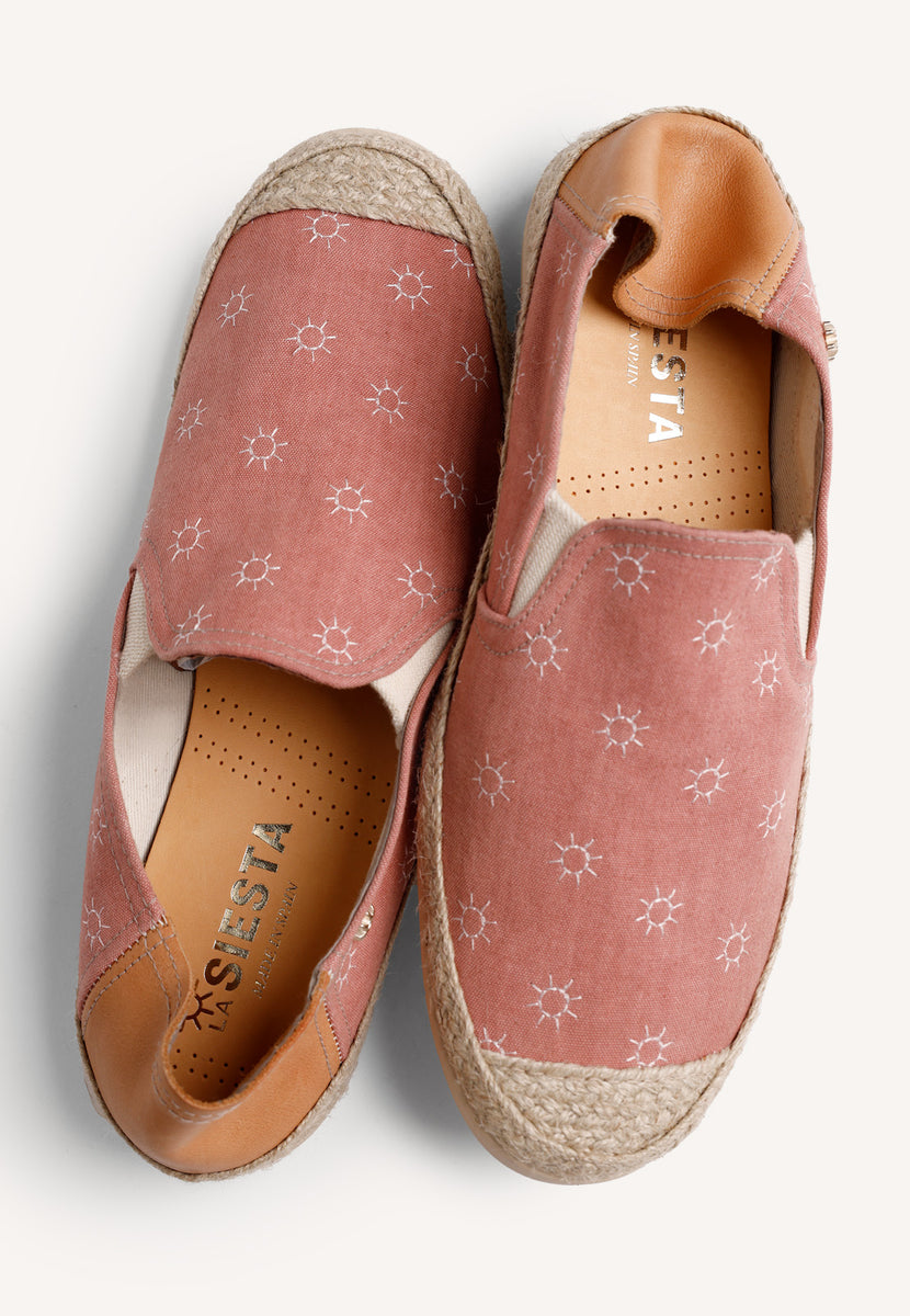 TERRACOTA ESPADRILLES SUN PATTERN