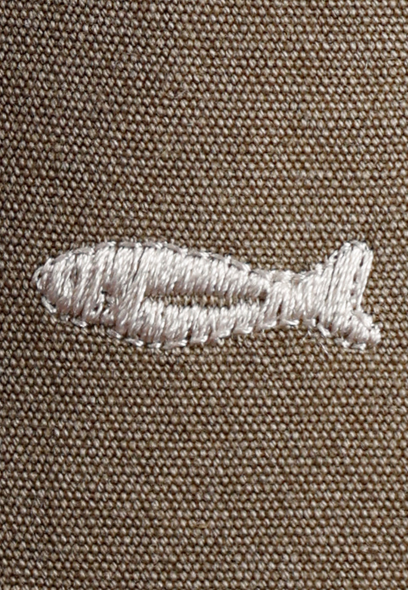 KHAKI ESPADRILLES FISH PATTERN