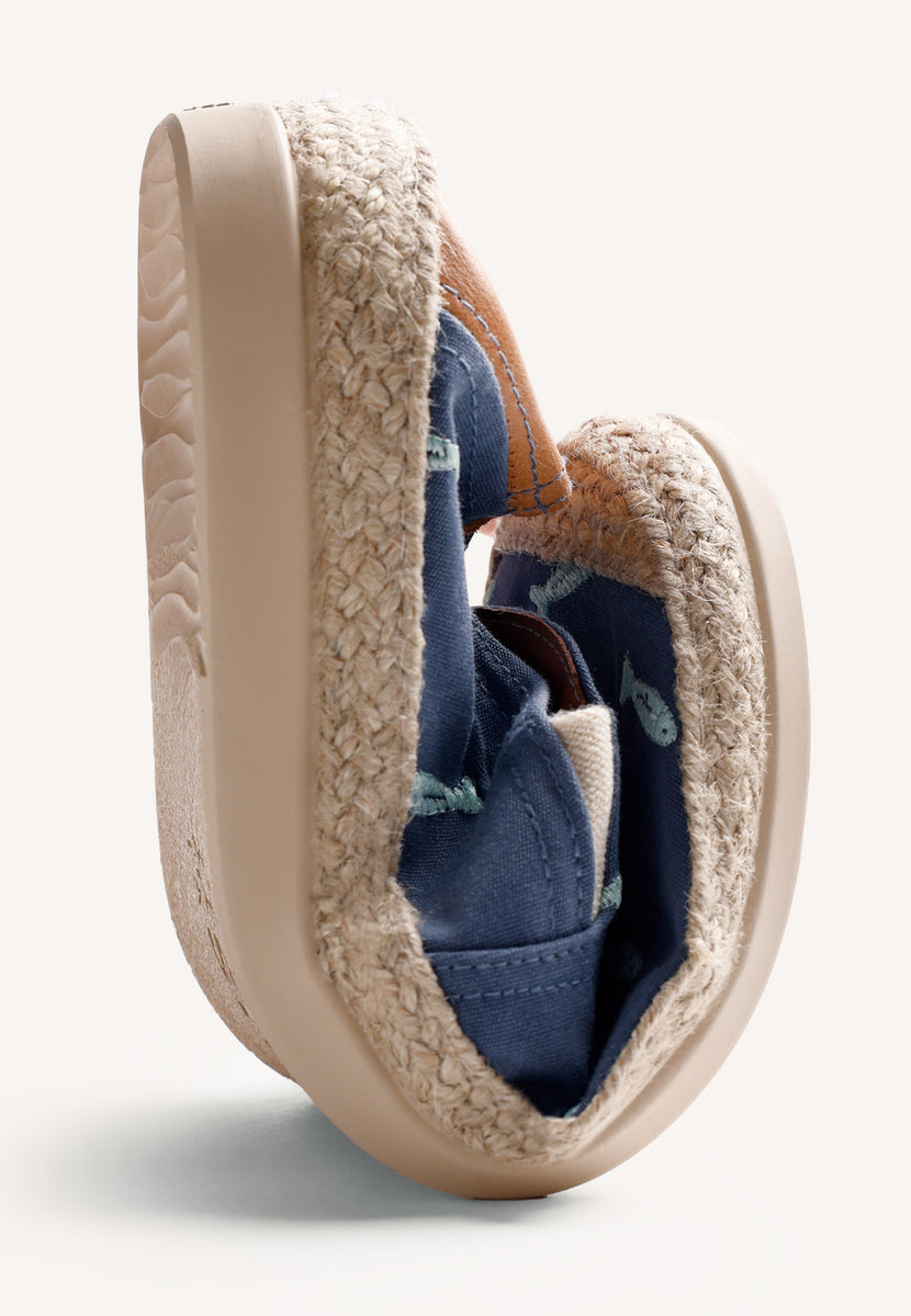 BLUE ESPADRILLES FISH PATTERN