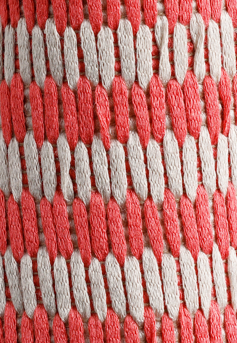 CORAL STRIPED ESPADRILLES