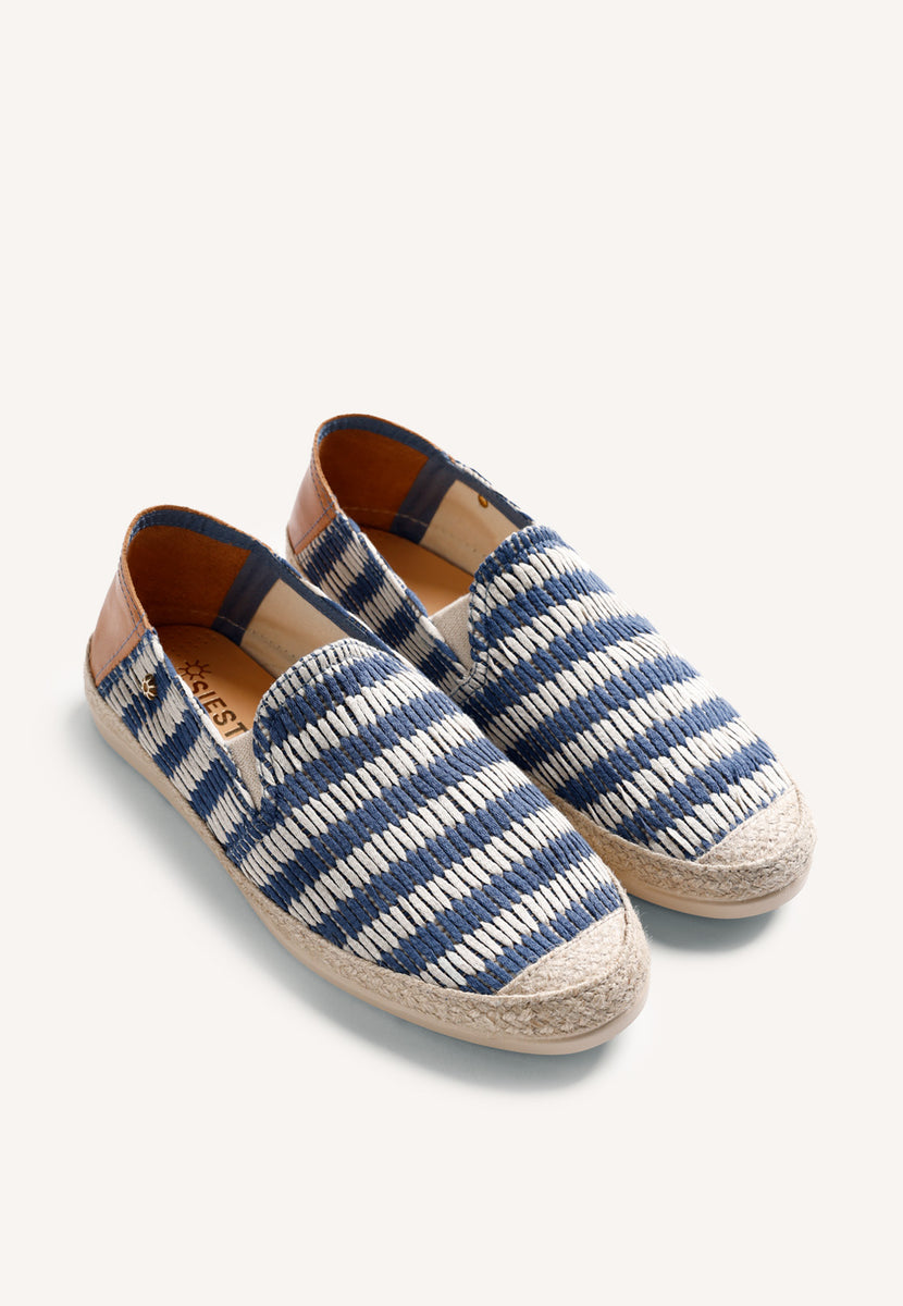 BLUE STRIPED ESPADRILLES