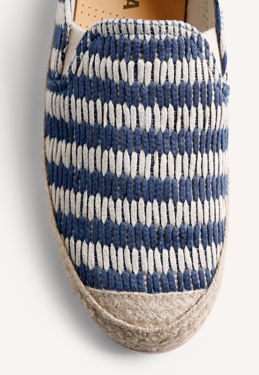BLUE STRIPED ESPADRILLES