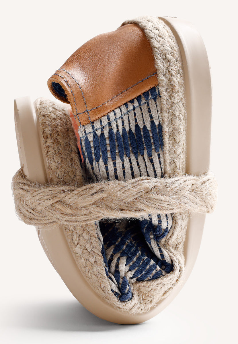 BLUE STRIPED ESPADRILLES