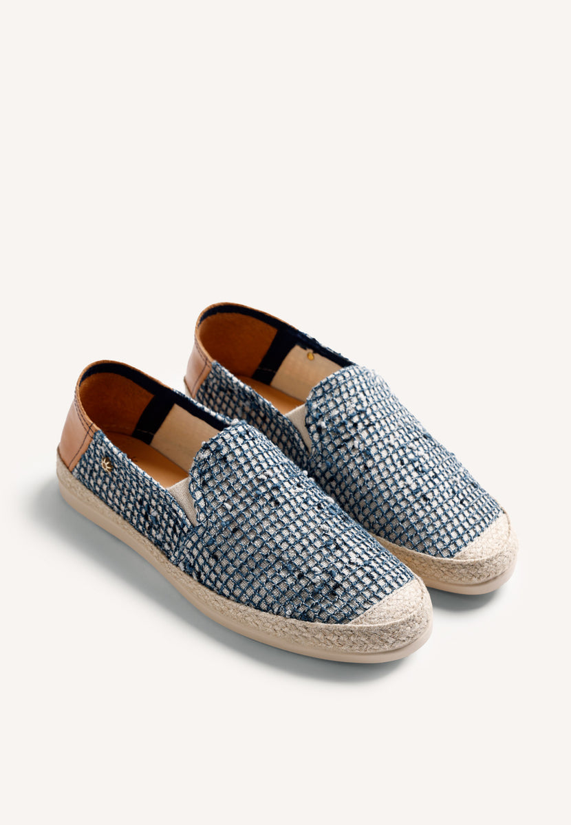 BLUE MESH ESPADRILLES