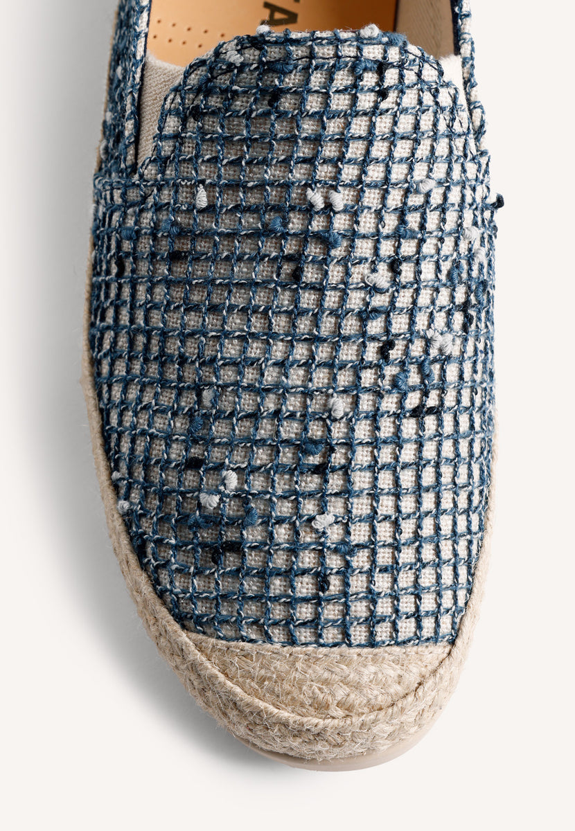 BLUE MESH ESPADRILLES