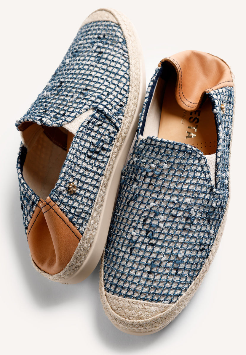 BLUE MESH ESPADRILLES