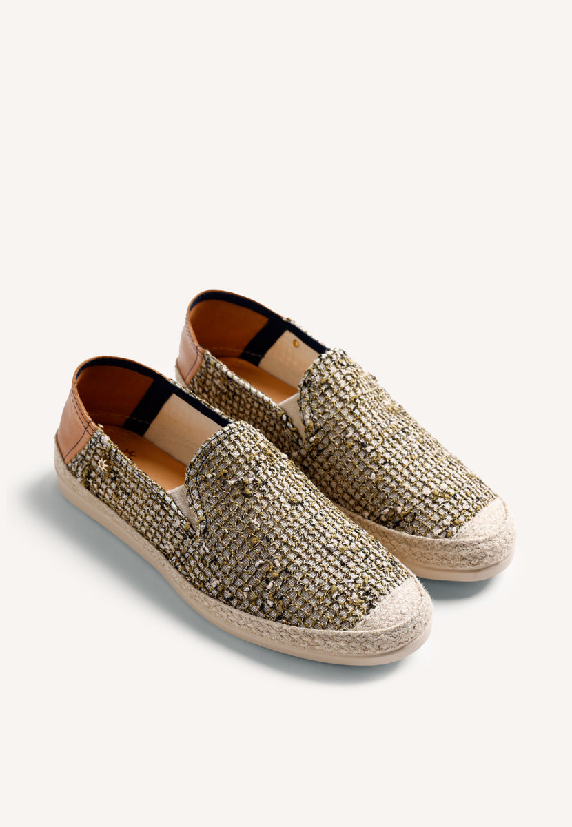 KHAKI MESH ESPADRILLES