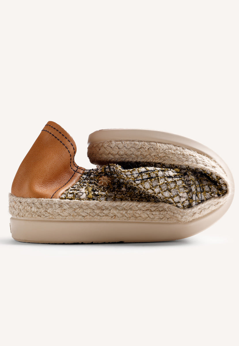 KHAKI MESH ESPADRILLES