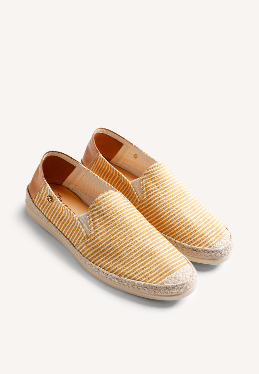 YELLOW STRIPED ESPADRILLES