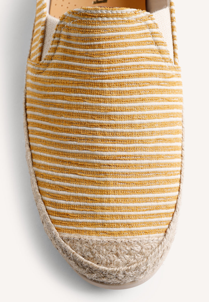 YELLOW STRIPED ESPADRILLES