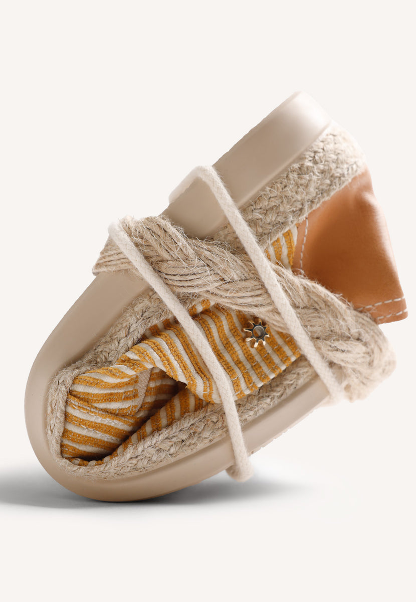 YELLOW STRIPED ESPADRILLES