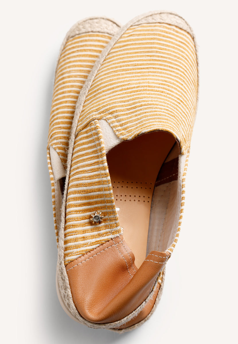 YELLOW STRIPED ESPADRILLES