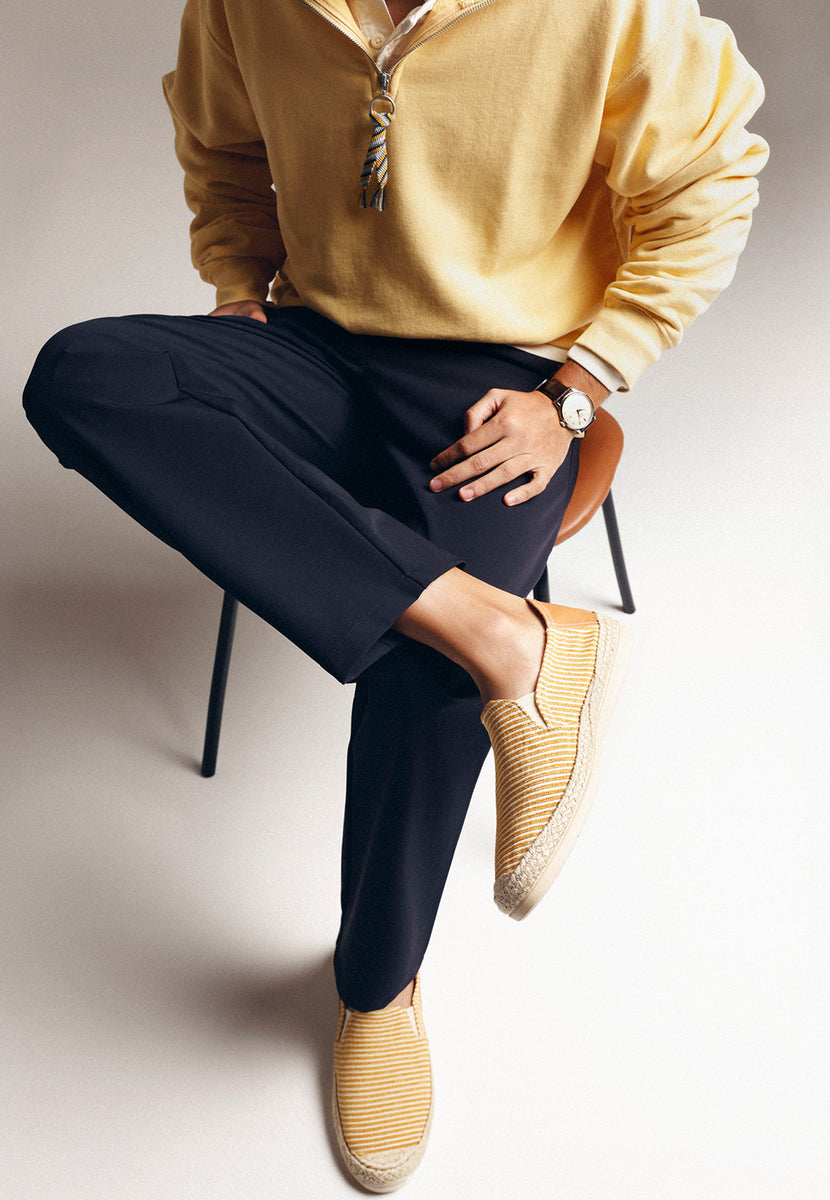 YELLOW STRIPED ESPADRILLES