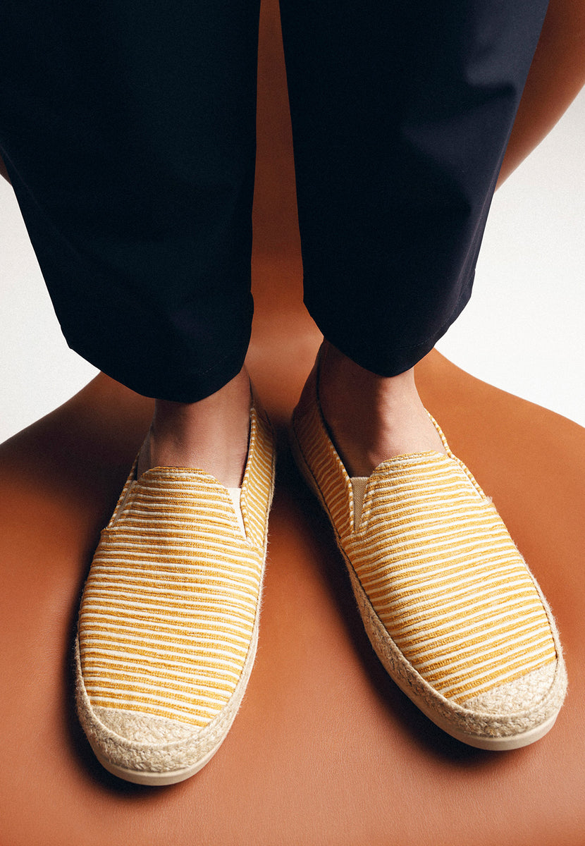 YELLOW STRIPED ESPADRILLES