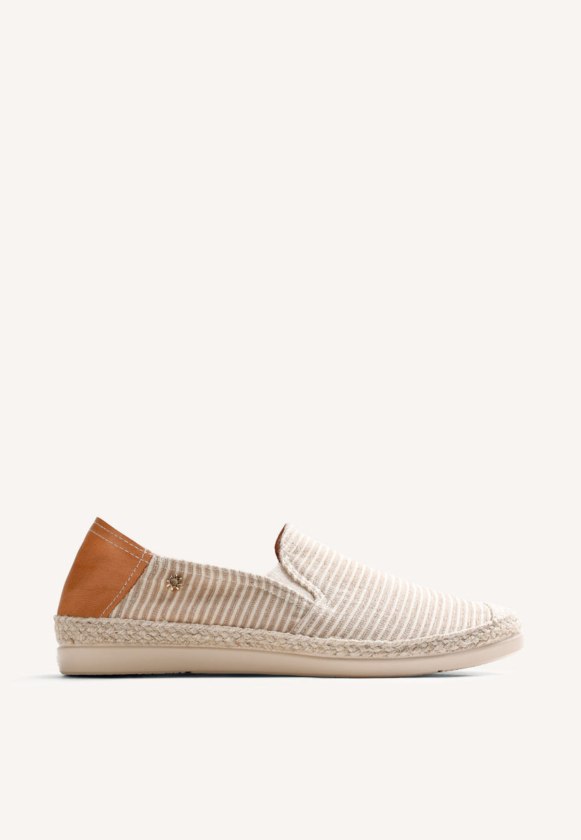 BEIGE STRIPED ESPADRILLES