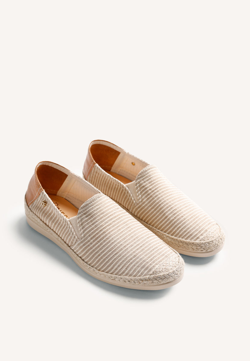 BEIGE STRIPED ESPADRILLES