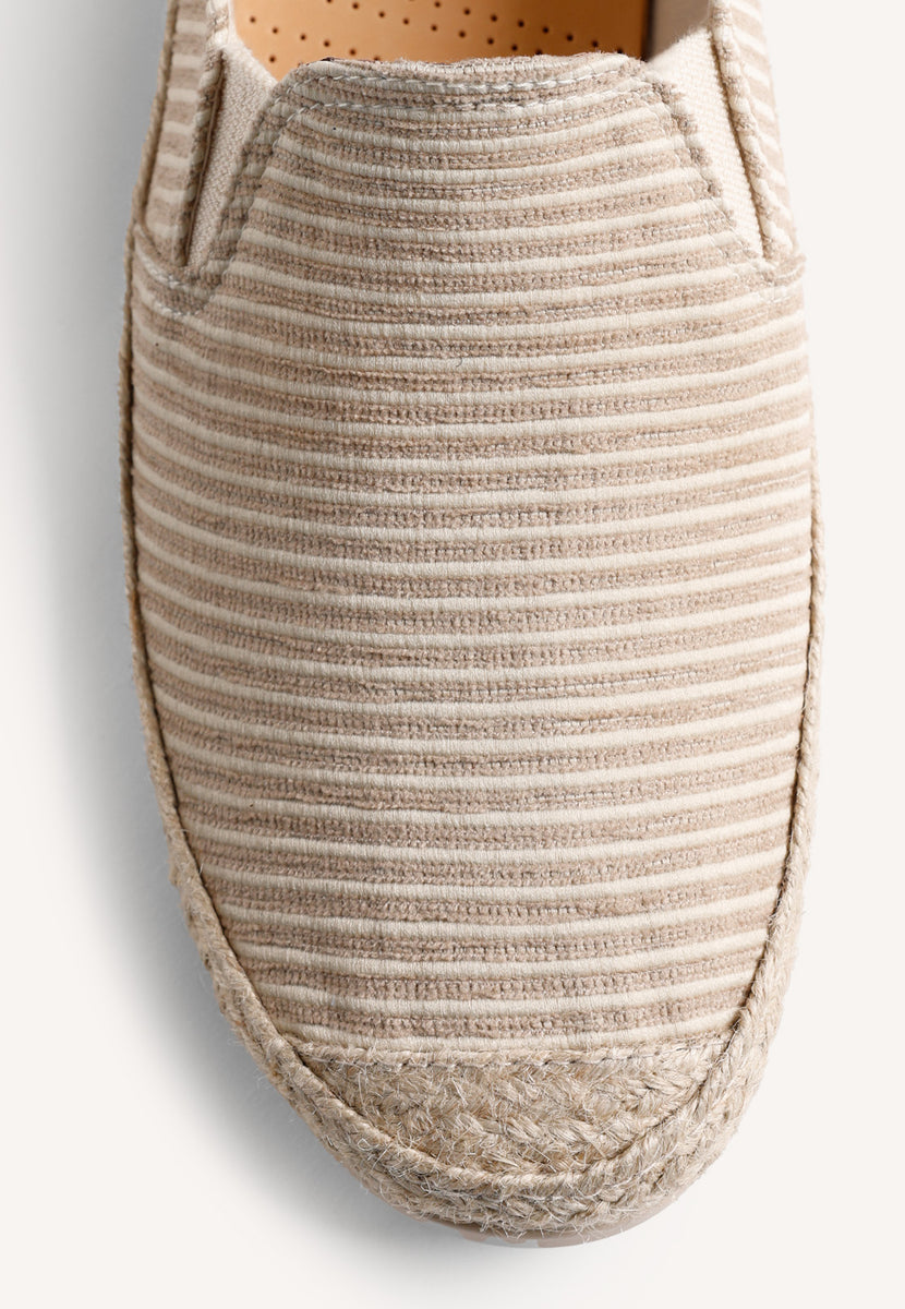 BEIGE STRIPED ESPADRILLES