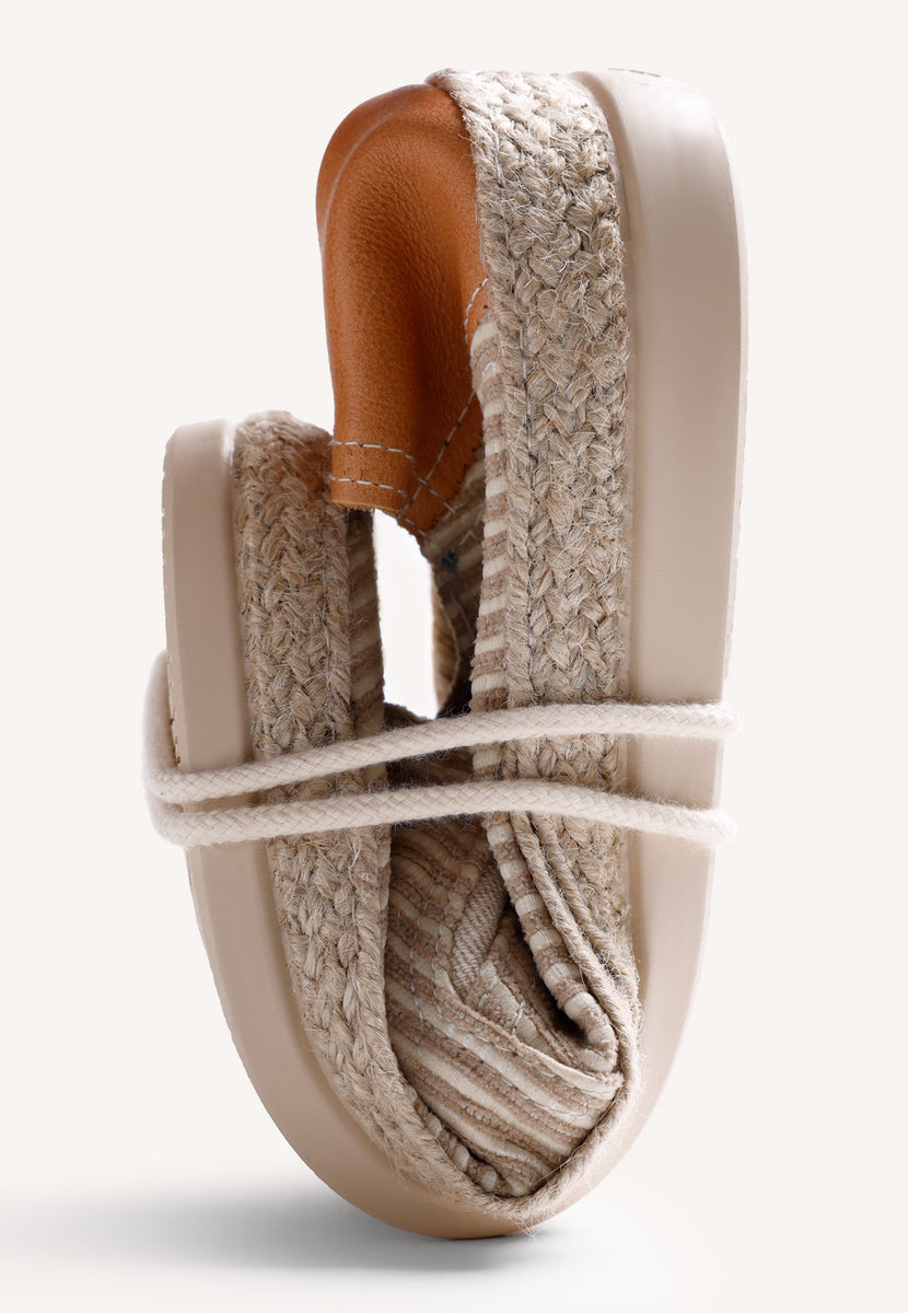 BEIGE STRIPED ESPADRILLES