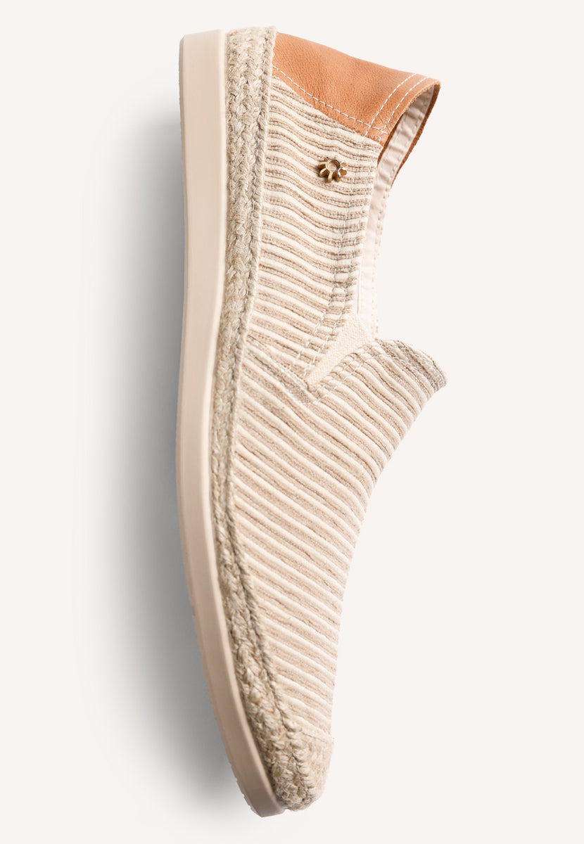 BEIGE STRIPED ESPADRILLES