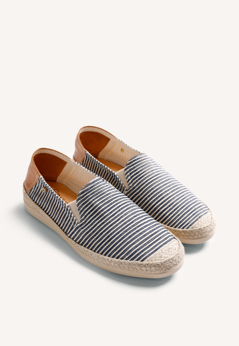 BLUE STRIPED ESPADRILLES
