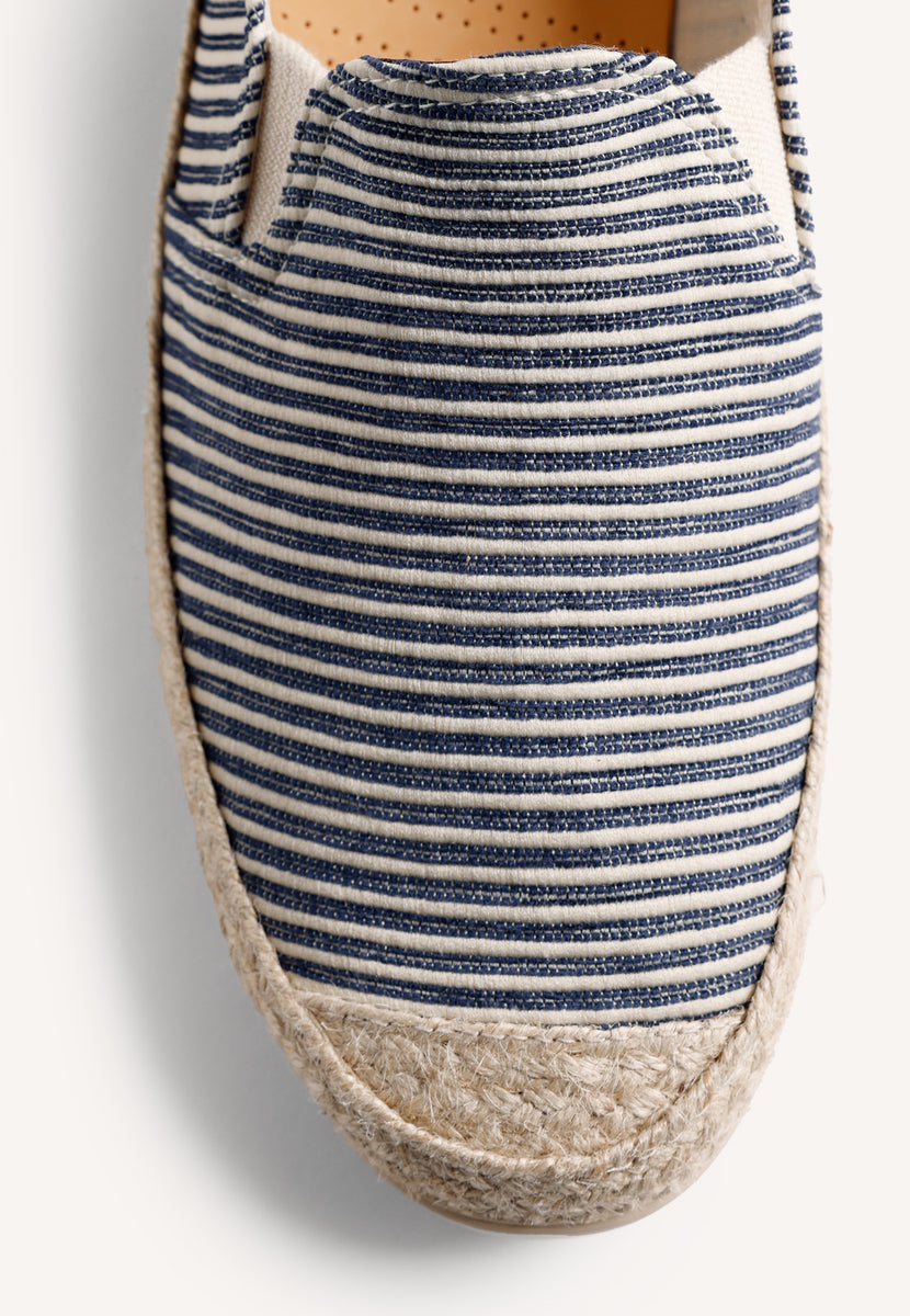 BLUE STRIPED ESPADRILLES
