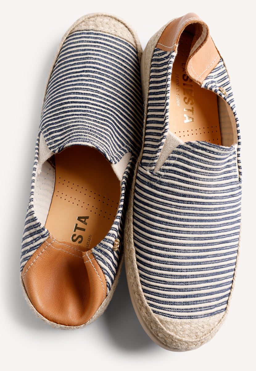 BLUE STRIPED ESPADRILLES