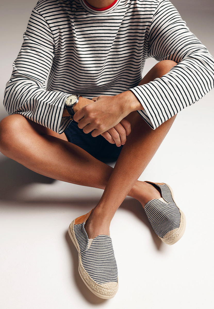 BLUE STRIPED ESPADRILLES