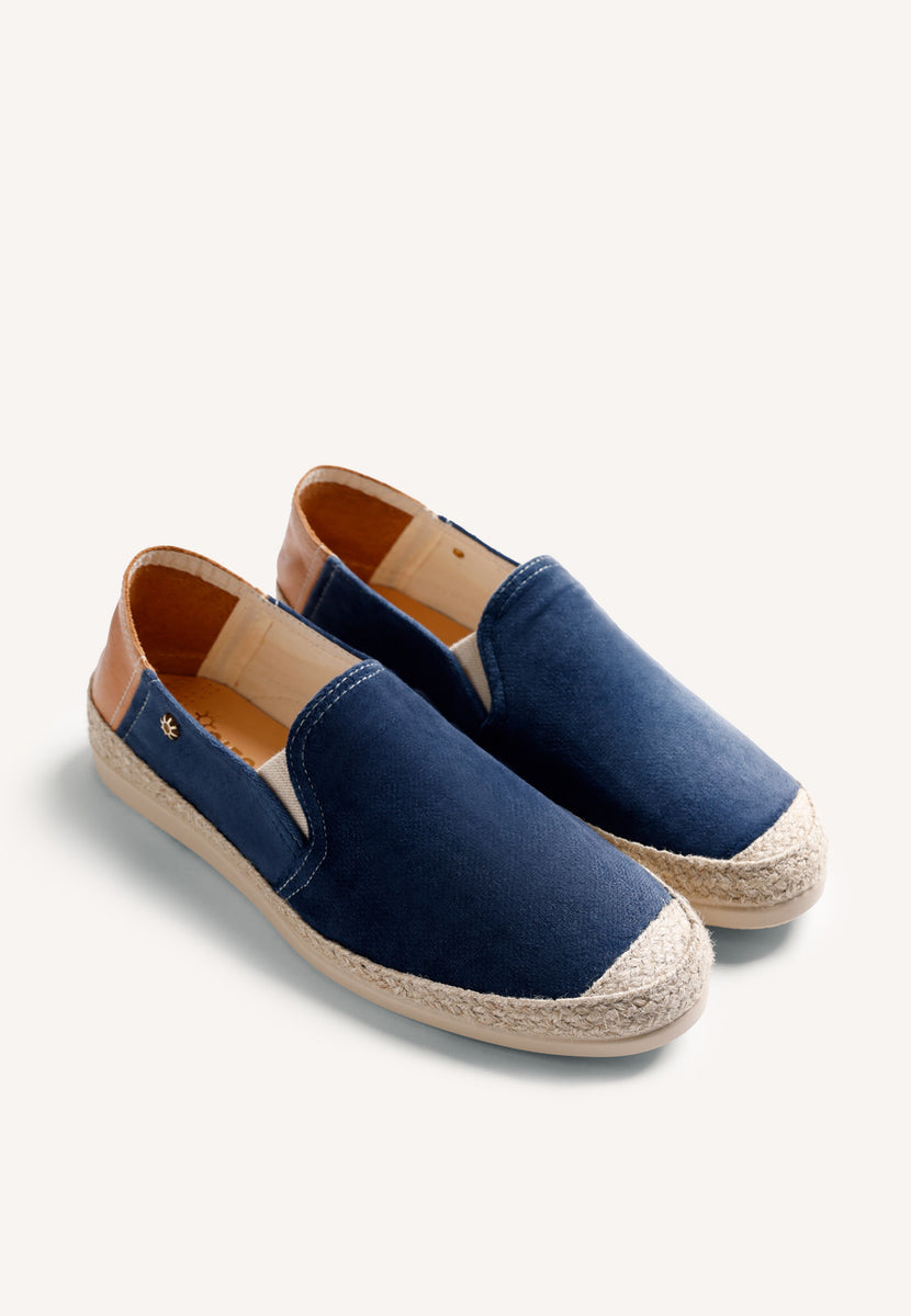 BLUE VELVET ESPADRILLES