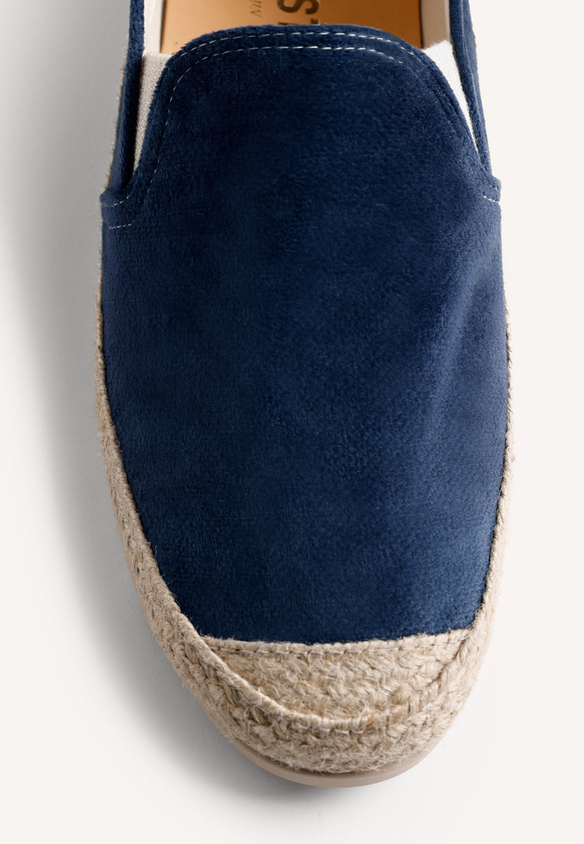 BLUE VELVET ESPADRILLES