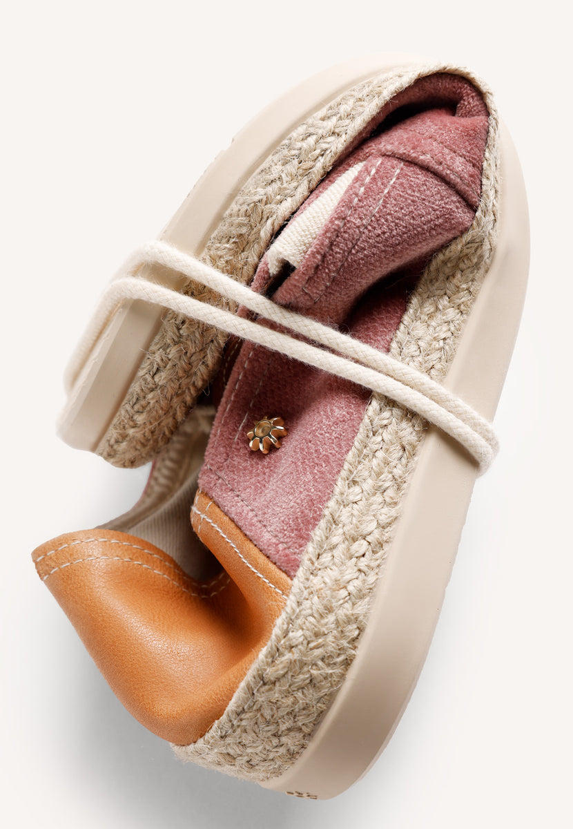 PINK VELVET ESPADRILLES