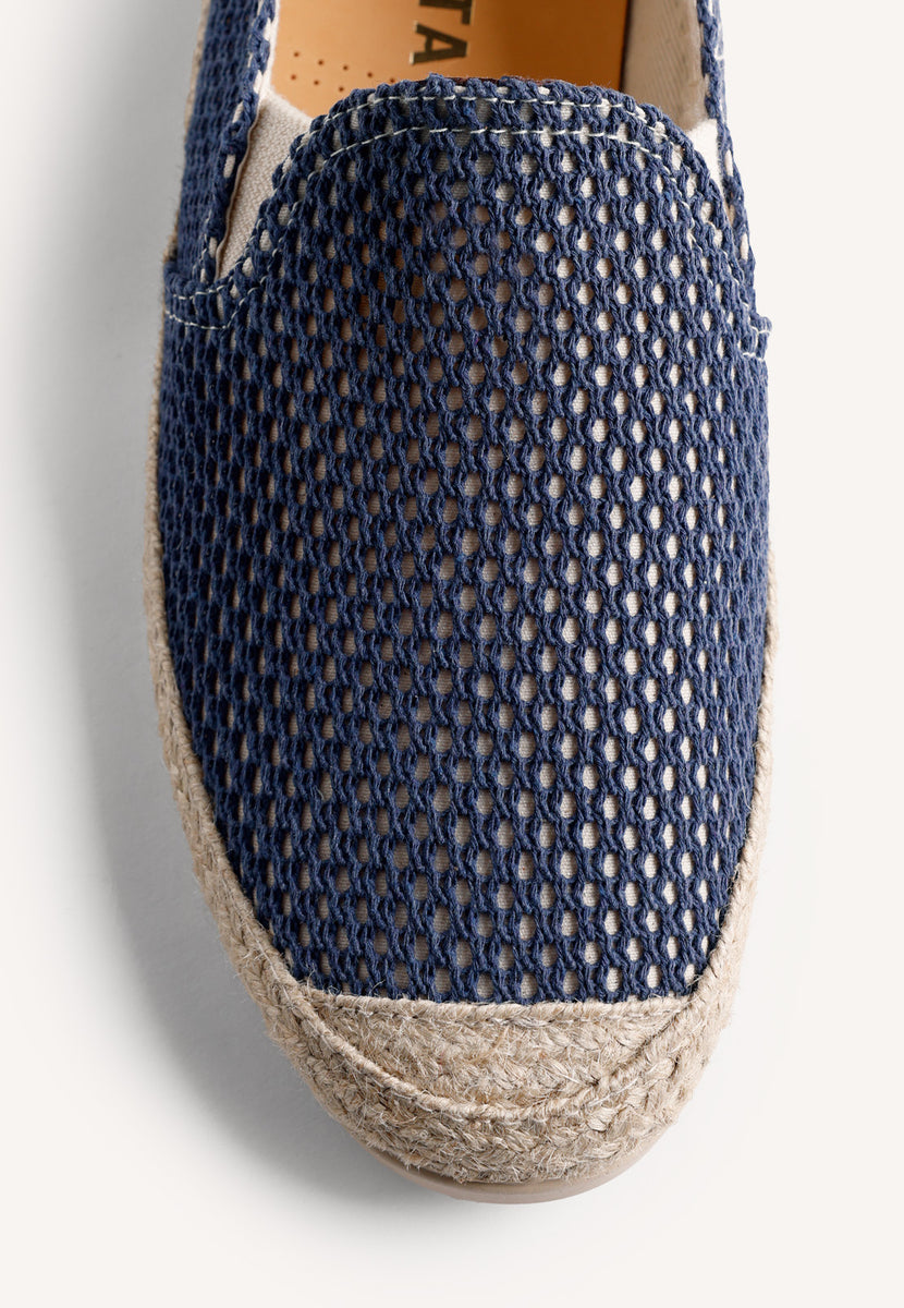 BLUE MESH ESPADRILLES