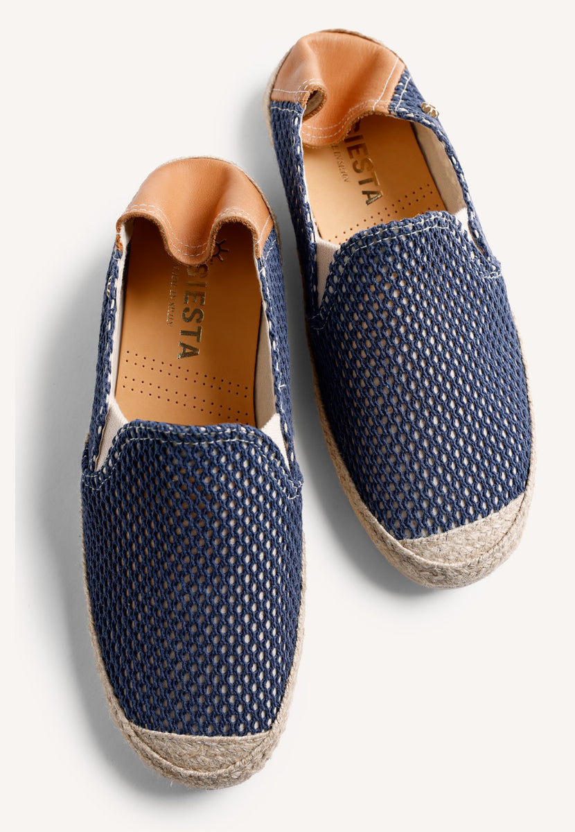 BLUE MESH ESPADRILLES