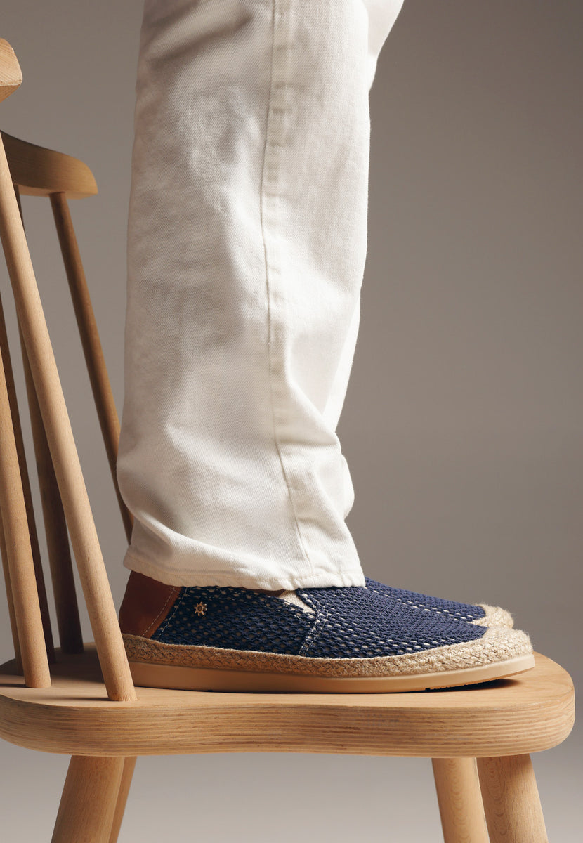 BLUE MESH ESPADRILLES