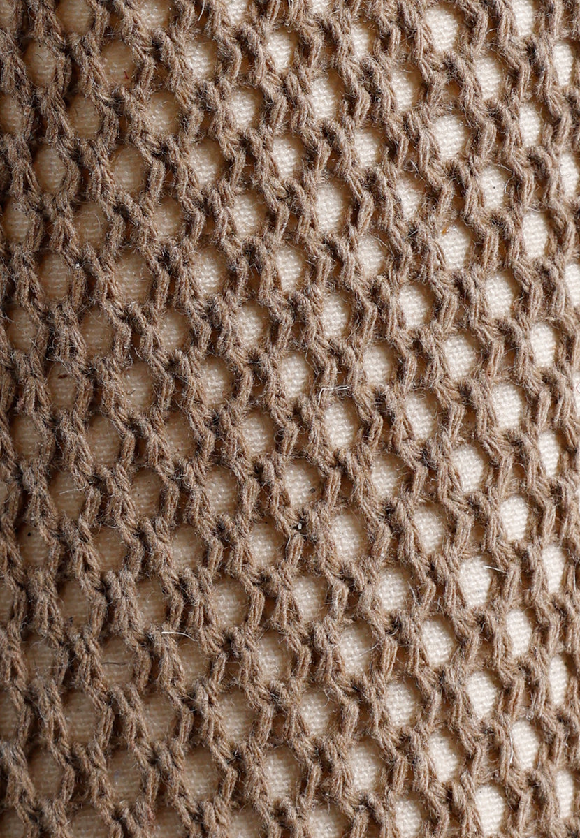 KHAKI MESH ESPADRILLES