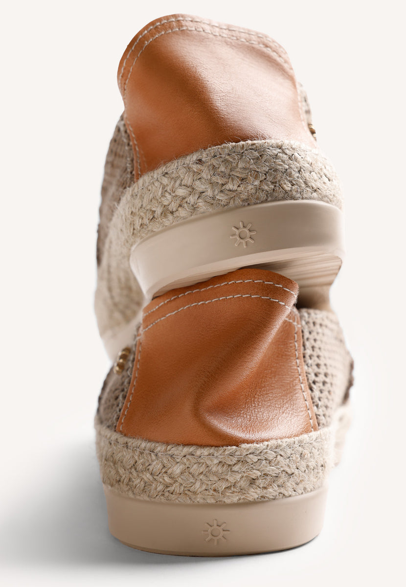 KHAKI MESH ESPADRILLES