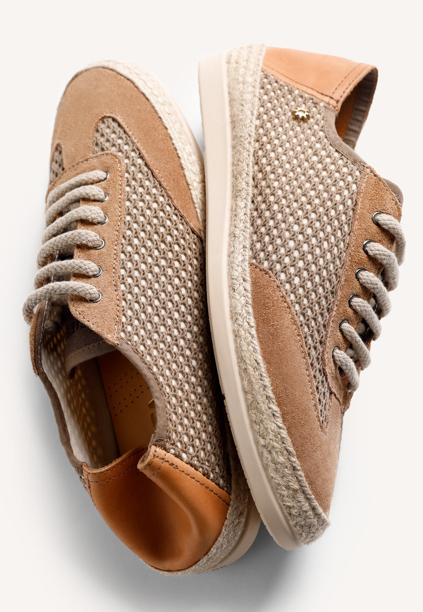 KHAKI MESH SNEAKERS