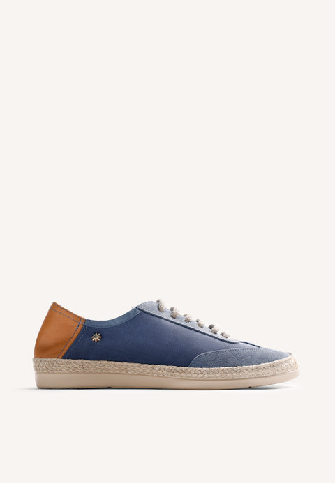BLUE LEATHER SNEAKERS