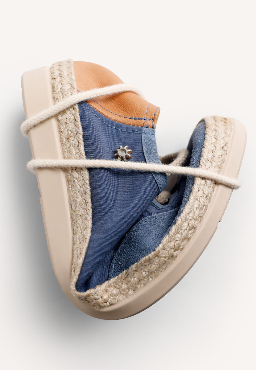 BLUE LEATHER SNEAKERS