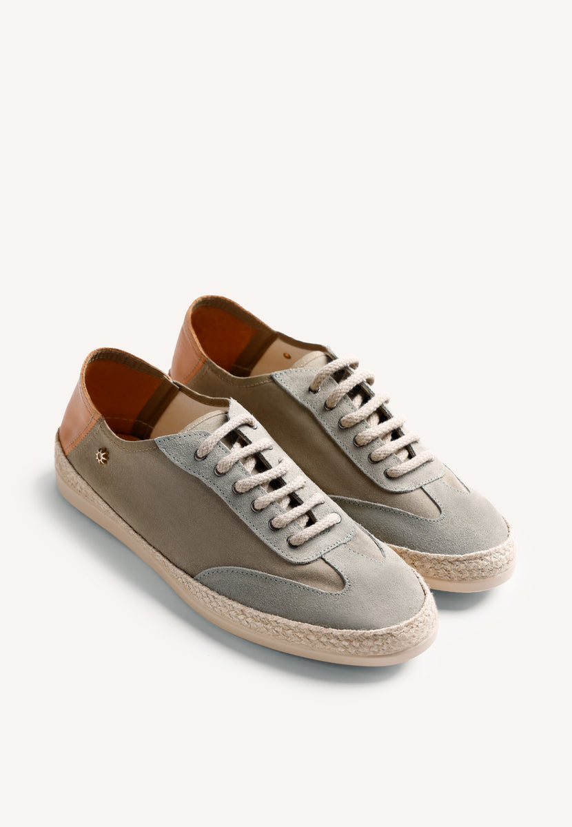 KHAKI LEATHER SNEAKERS