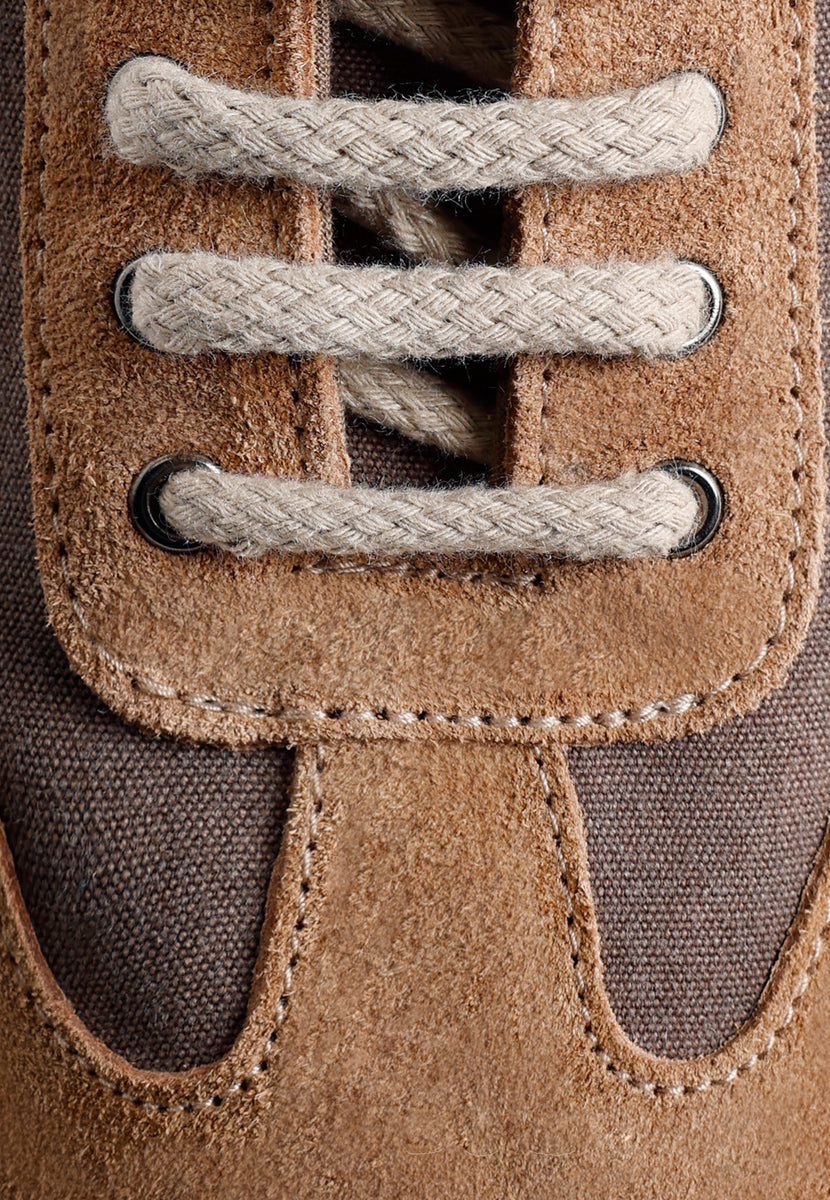 BROWN LEATHER SNEAKERS